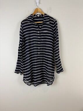 J. Crew Navy and White Striped Tunic